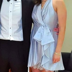 Cynthia Steffe Silver Halter Dress Size 6